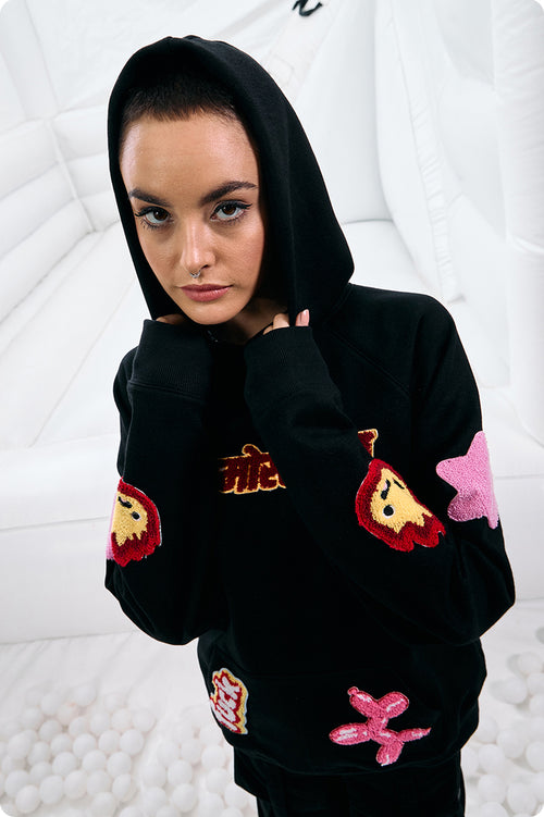 "FUCK BITCHES"BLACK  WOMEN'S HOODIE