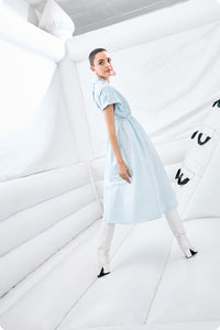 WOMEN'S Sky Blue Shirt Dress