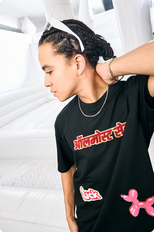 "FUCK BITCHES"BLACK WOMEN'S T-SHIRT