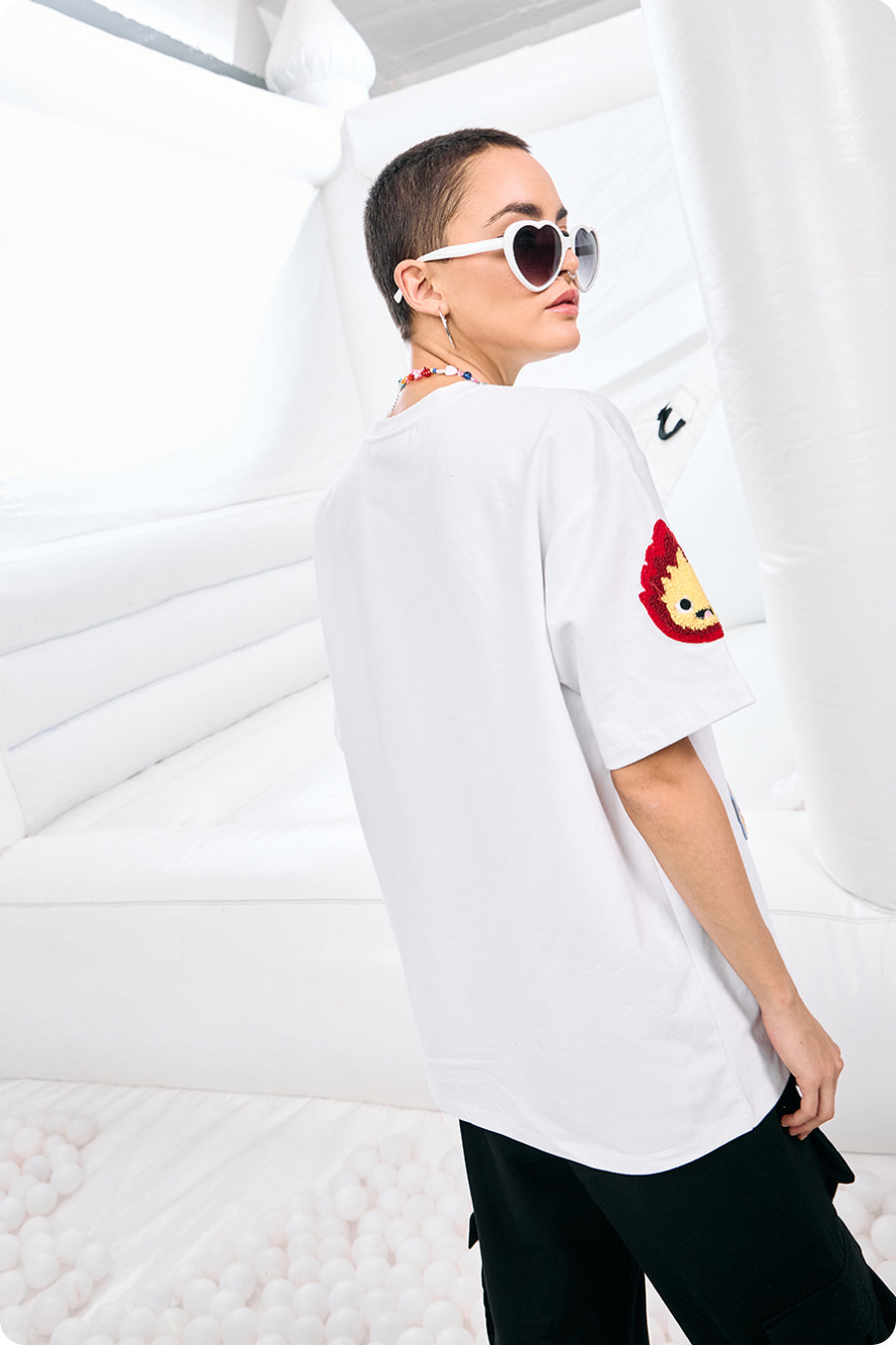 "FUCK BITCHES"WHITE  WOMEN'S T-SHIRT
