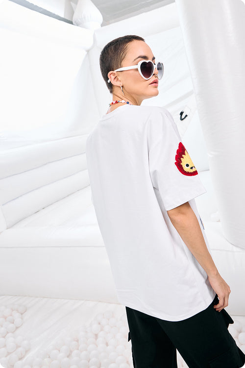 "FUCK BITCHES"WHITE  WOMEN'S T-SHIRT