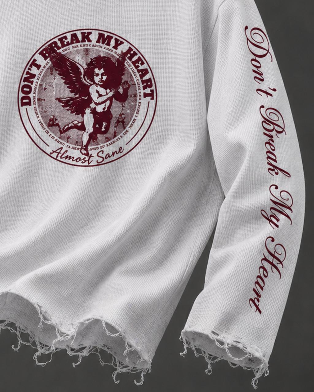 BROKEN HEART WAFFLE CREWNECK