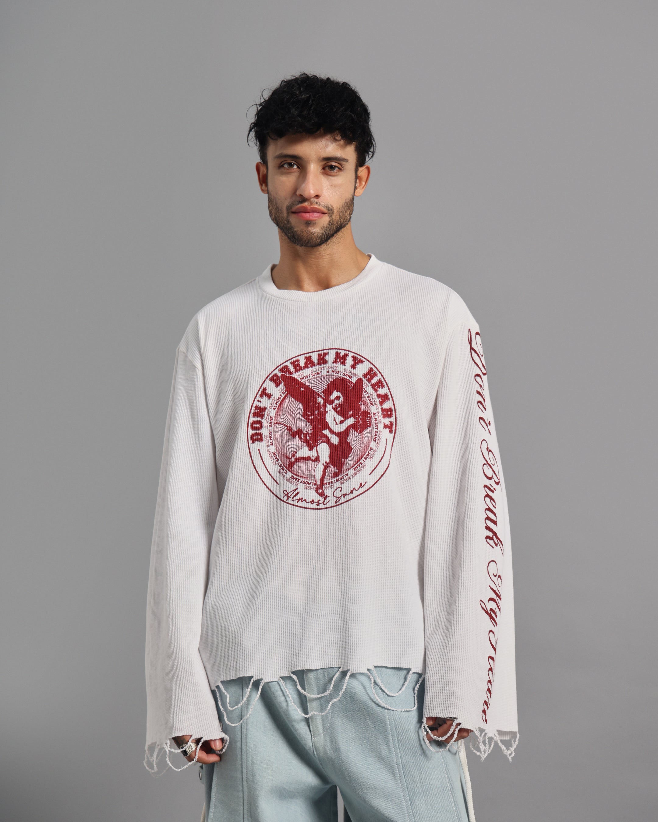 BROKEN HEART WAFFLE CREWNECK