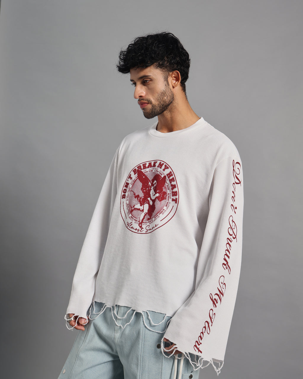 BROKEN HEART WAFFLE CREWNECK