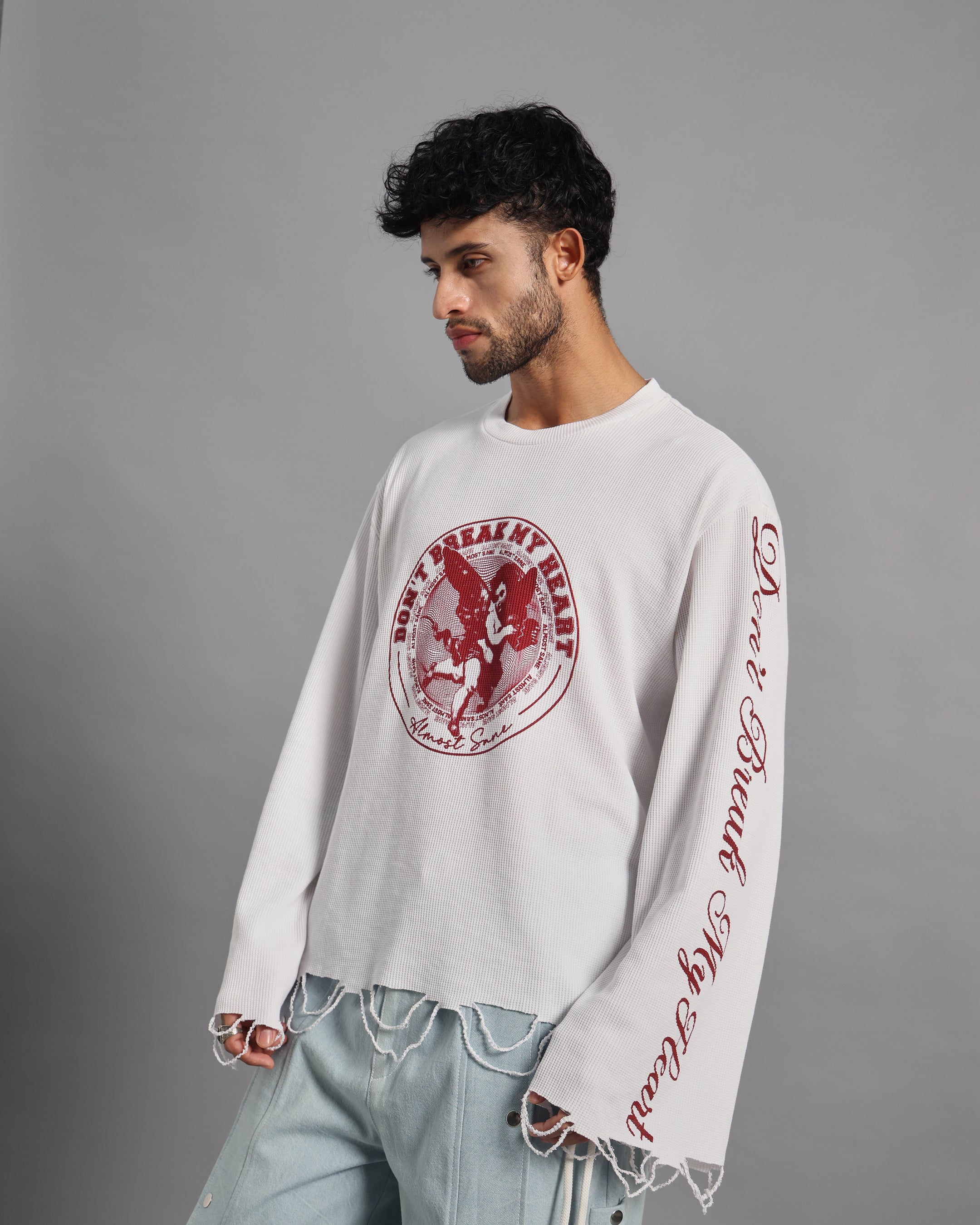 BROKEN HEART WAFFLE CREWNECK