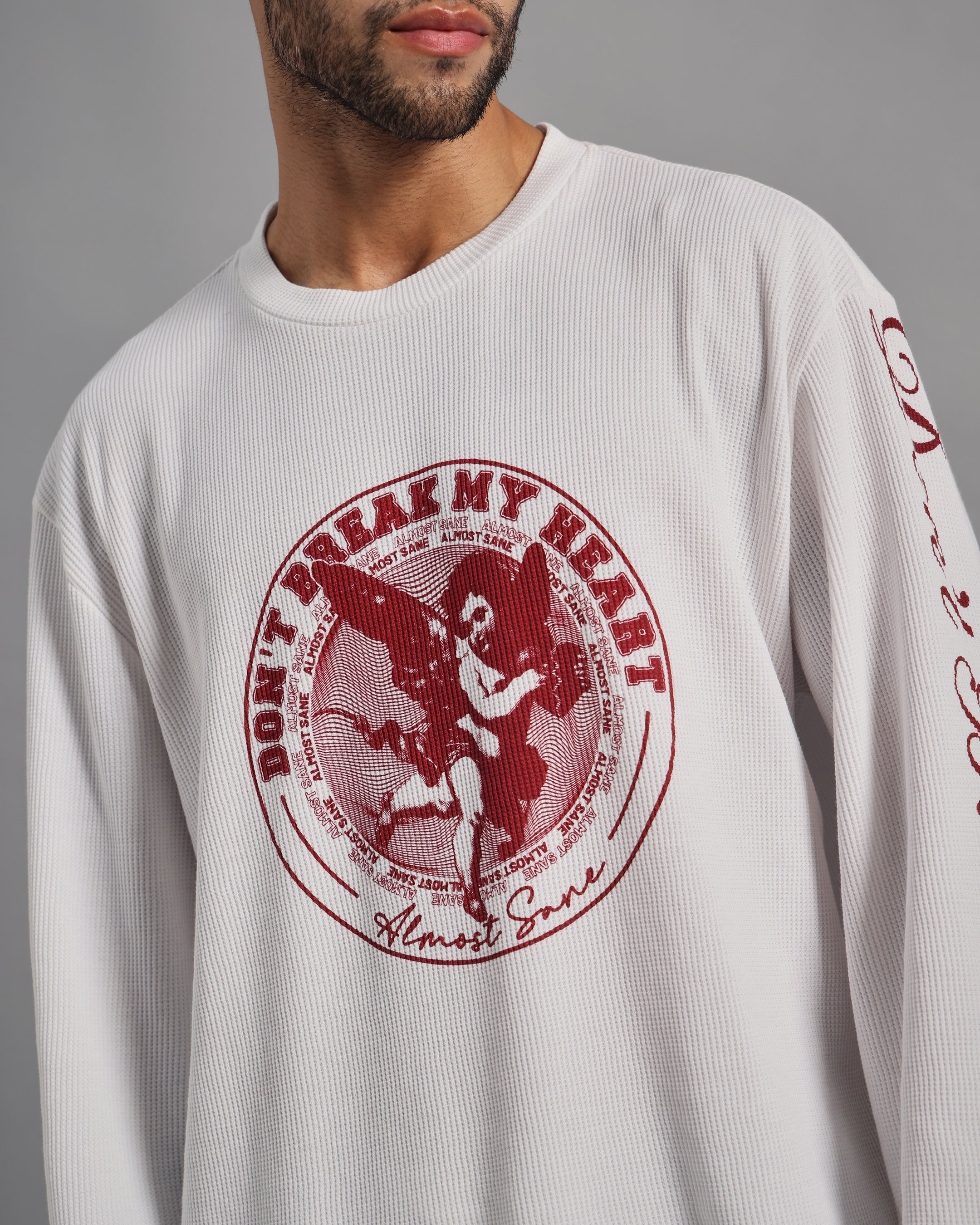 BROKEN HEART WAFFLE CREWNECK