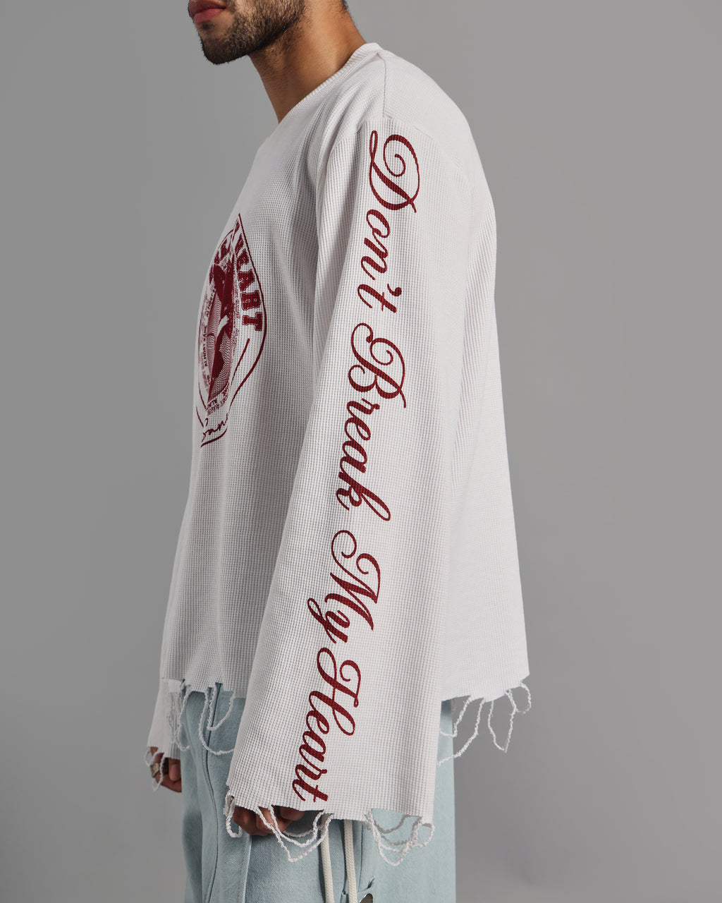 BROKEN HEART WAFFLE CREWNECK