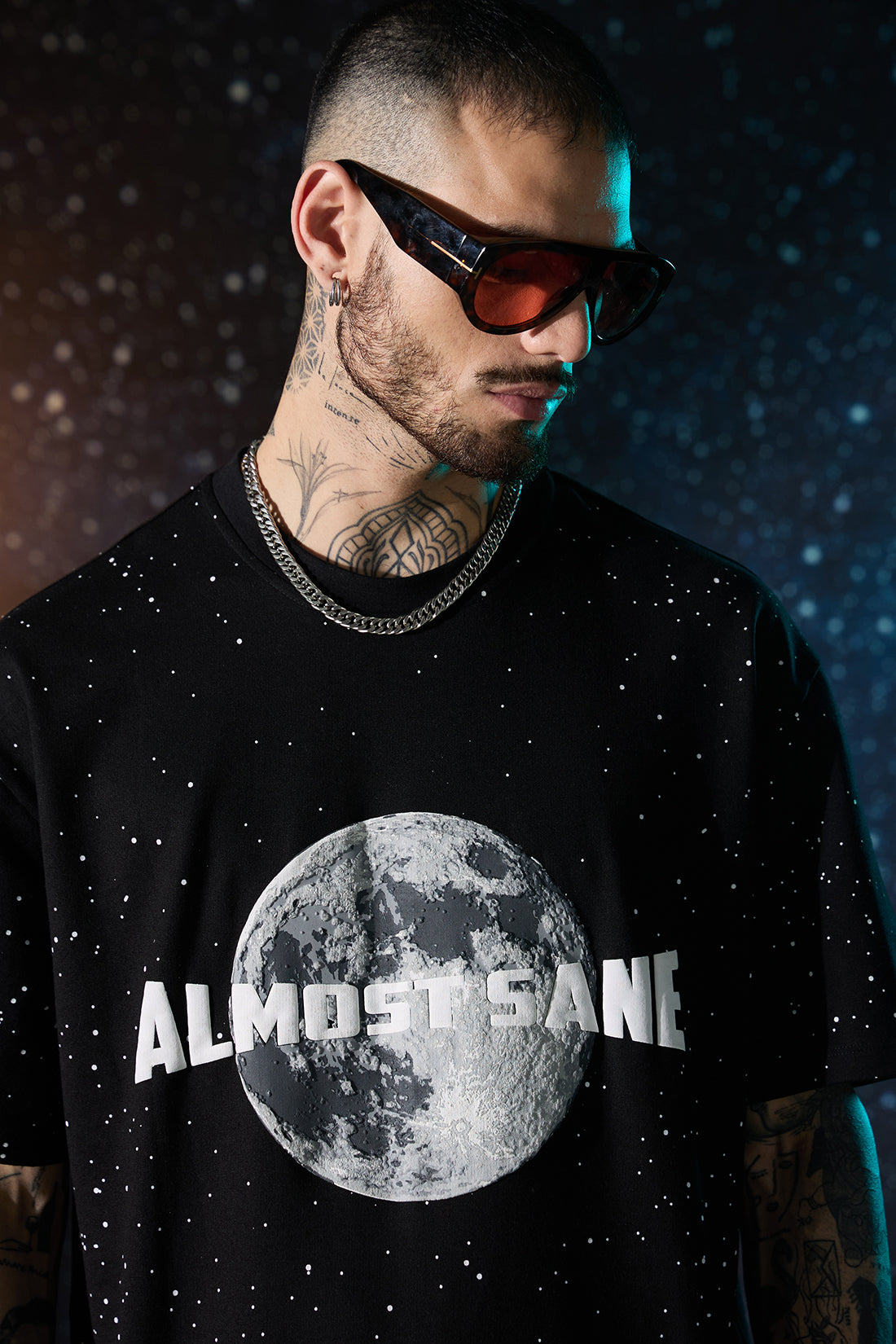 PHASES OF MOON BLACK T-SHIRT