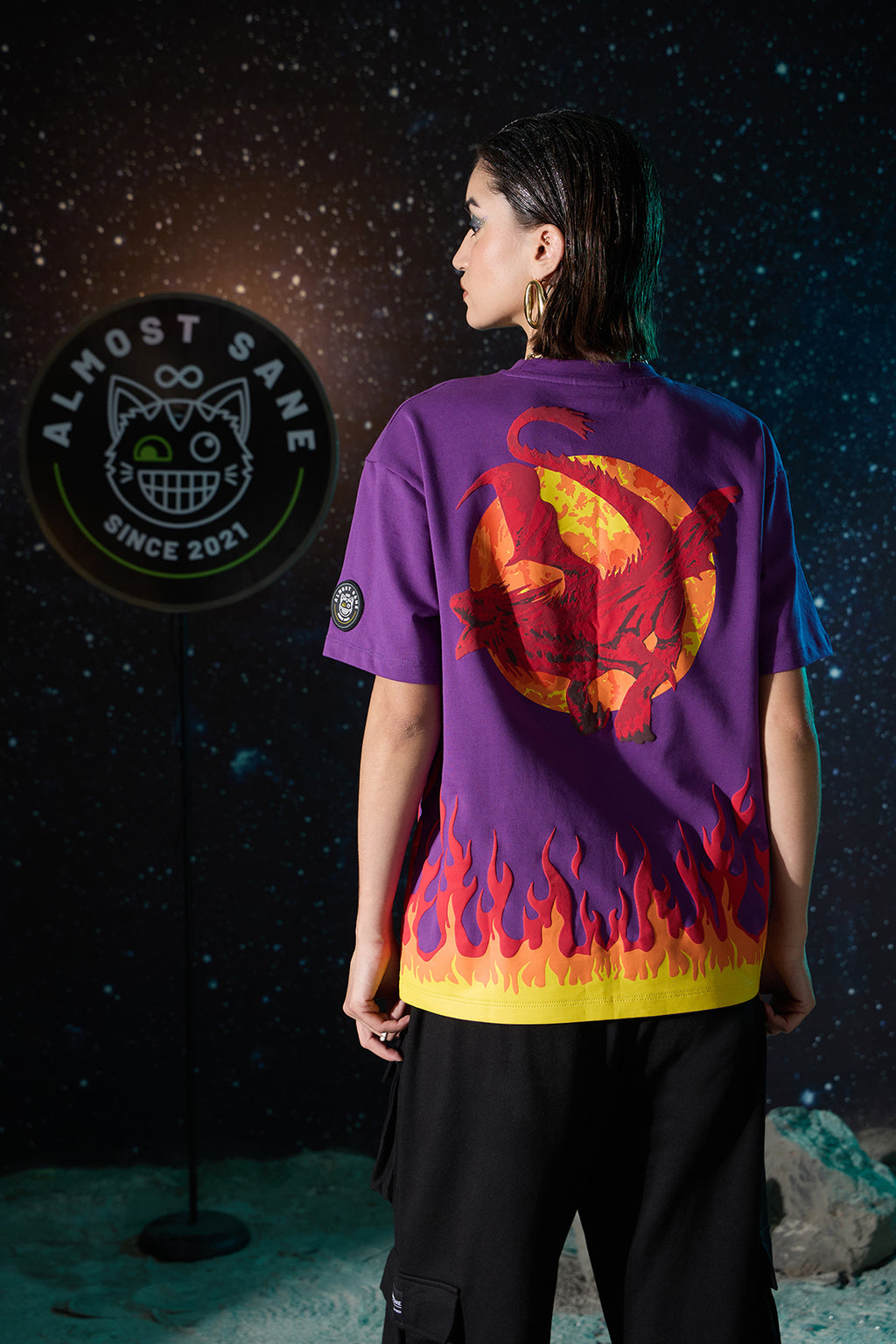 DRAGON OF THE SUN PURPLE T-SHIRT