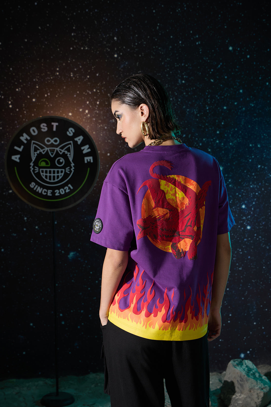 DRAGON OF THE SUN PURPLE T-SHIRT