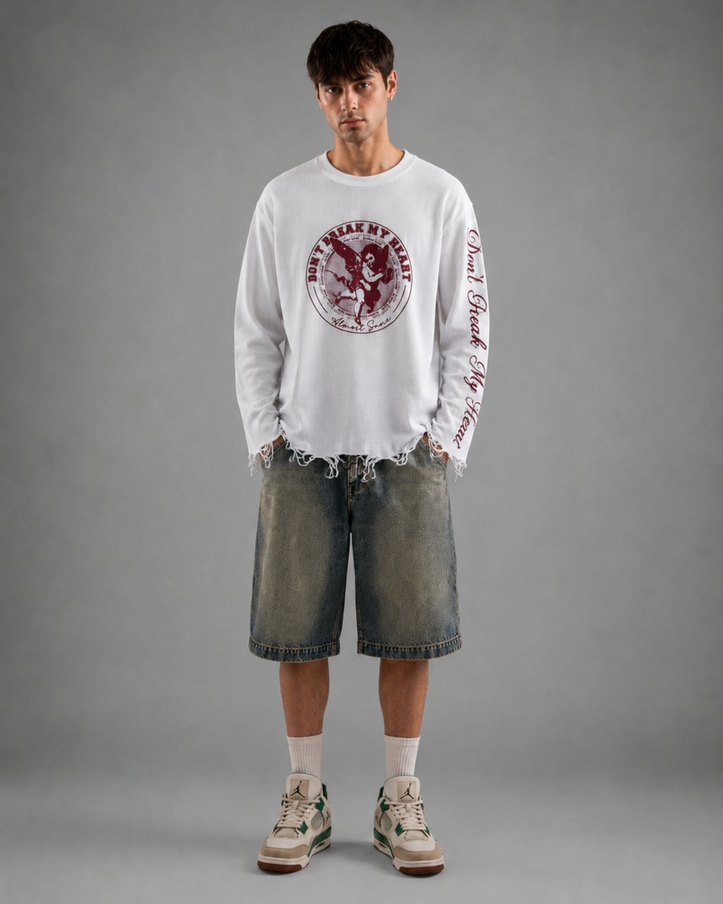 BROKEN HEART WAFFLE CREWNECK