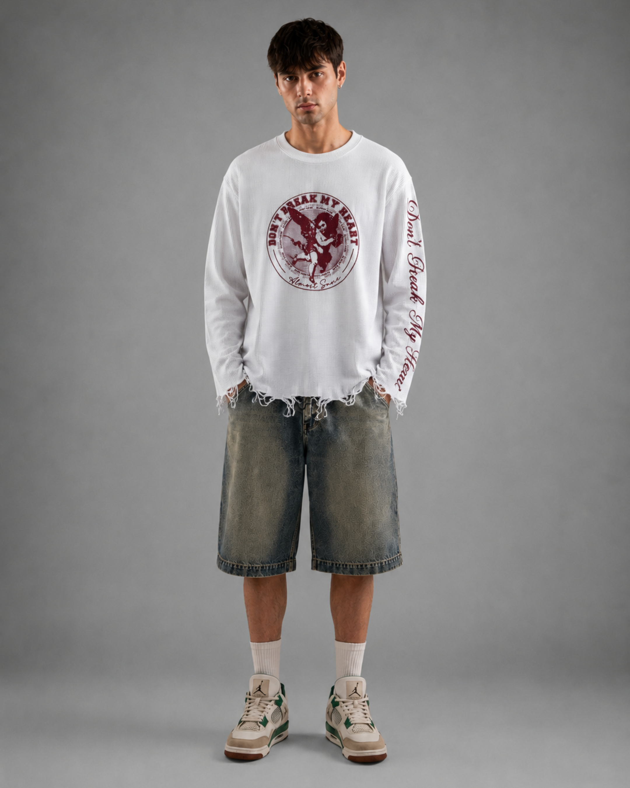 BROKEN HEART WAFFLE CREWNECK