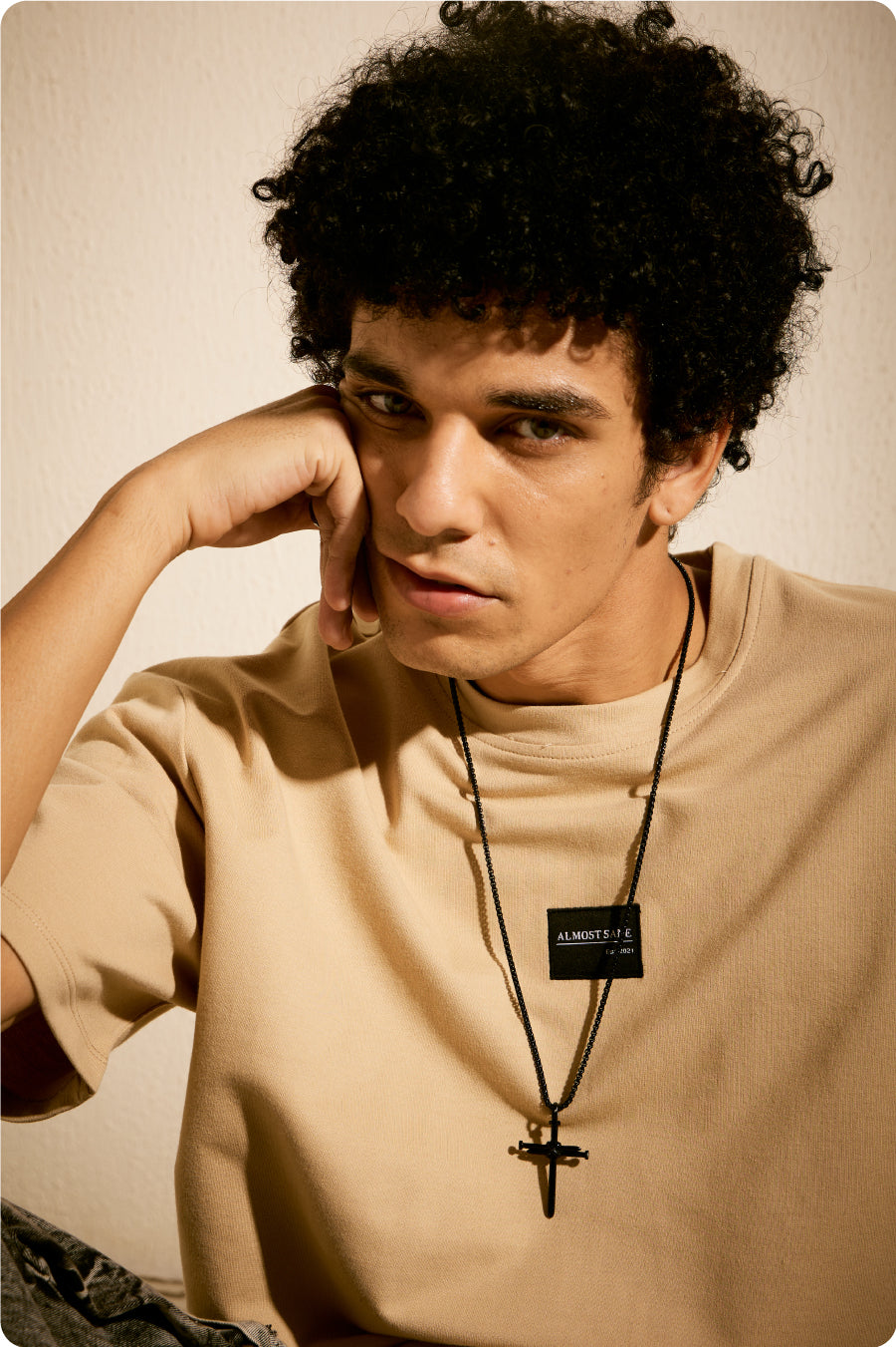 Men's Beige Essential Tshirt