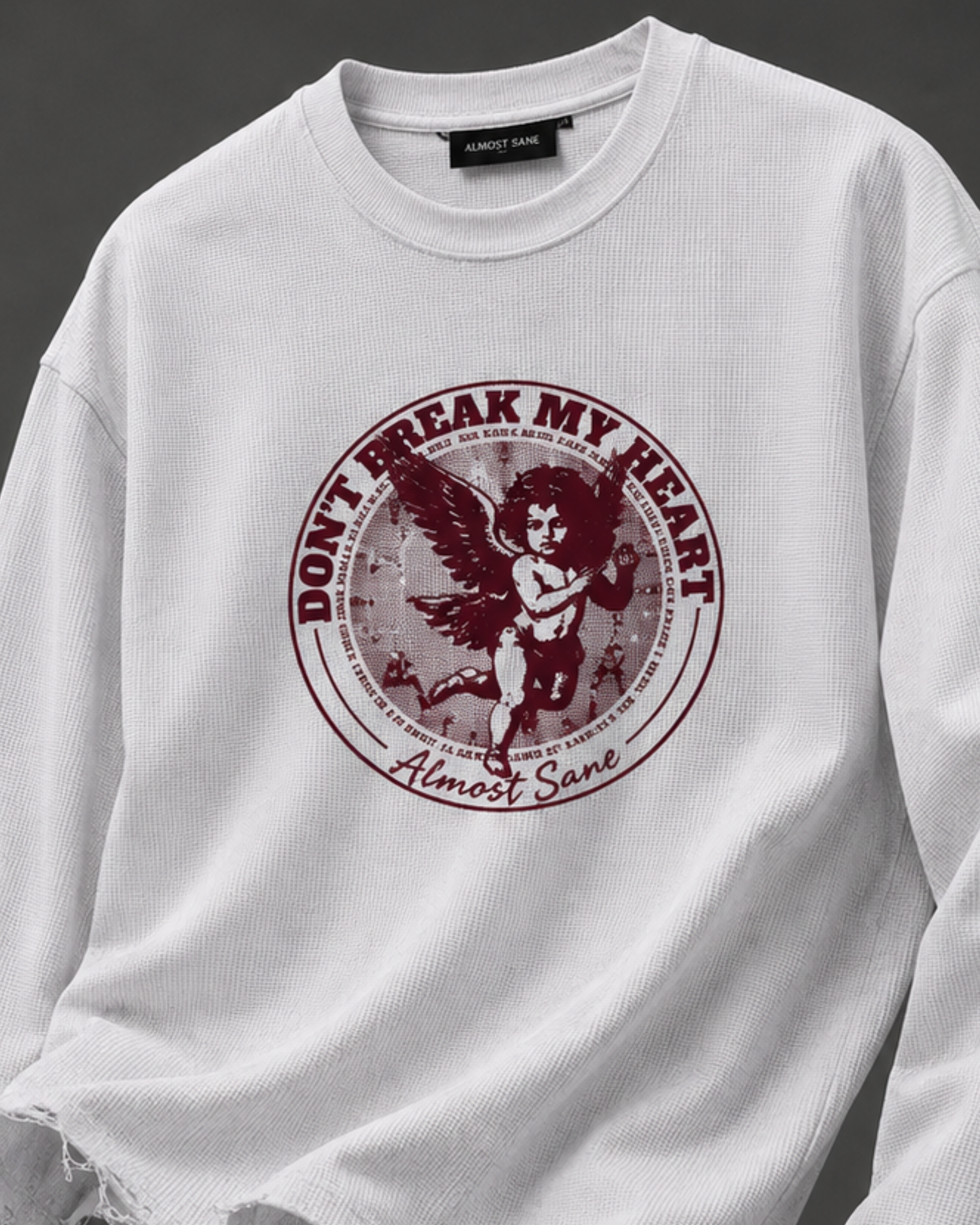 BROKEN HEART WAFFLE CREWNECK